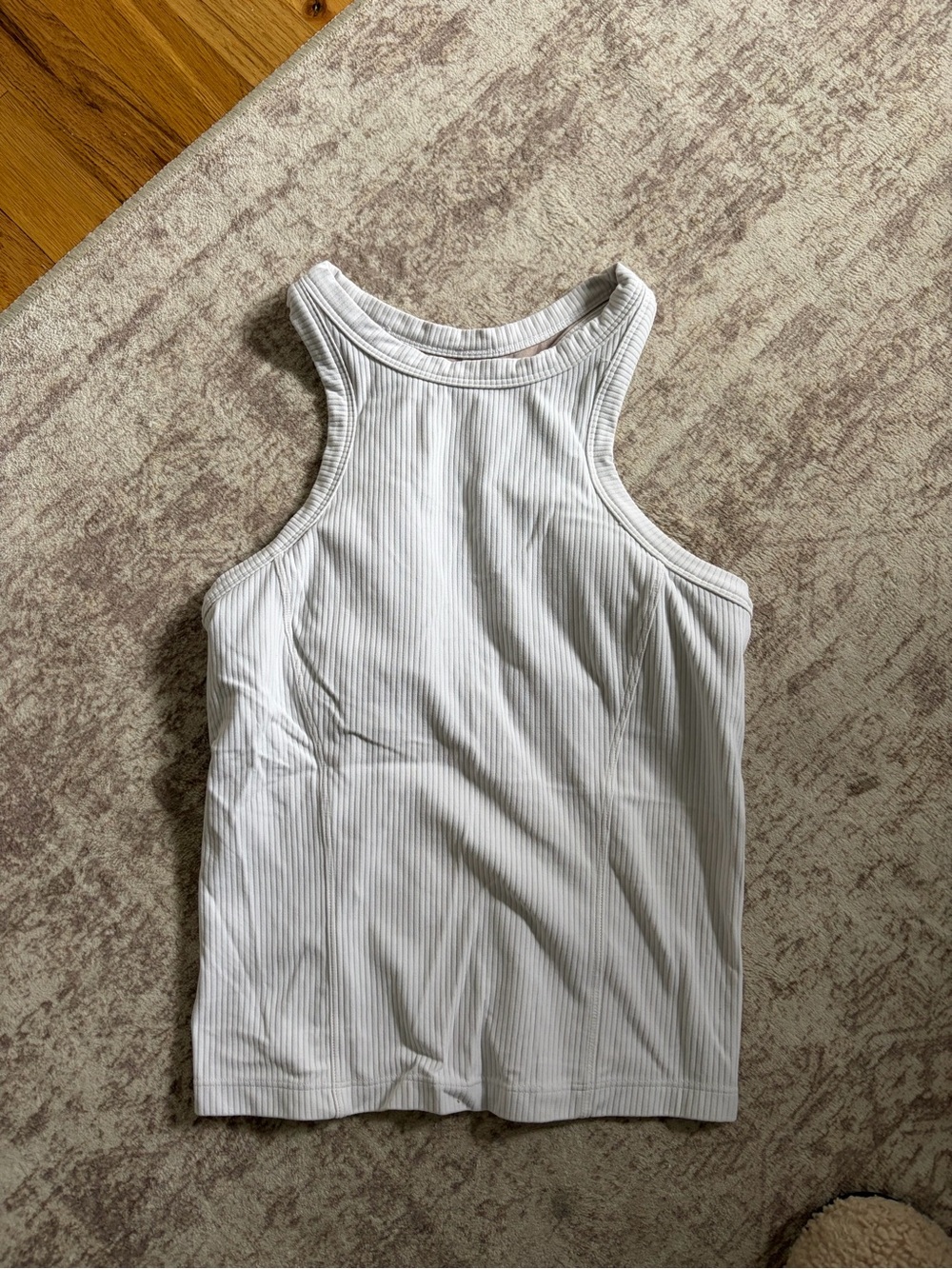 Lululemon Ribbed White Racerback Tank Top